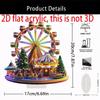 3mm Thick Acrylic Ferris Wheel Decoration Wall Hanging Ornament for Home Desktop Party Wedding Festive Decor