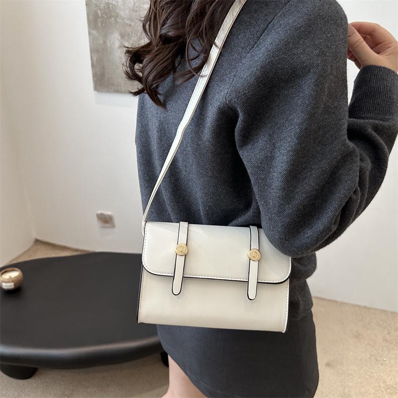 European and American Fashion Simple Retro Foreign Style Bag Women's Bag 2025 Autumn New Small Square Bag Oblique Span Handbag