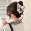 British Style Bow Hair Claw Clip For Women Girls High-End Temperament Ponytail Shark Clip Fashion Hair Accessories Gift