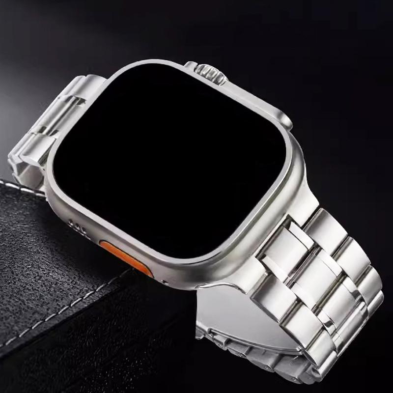 Stainless Steel Strap For Apple Watch Band 45mm Ultra 2 49mm 41mm 40mm 44mm Metal WatchBand For Iwatch Series 9 8 7 6 5 Bracelet