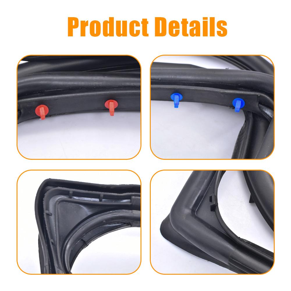 2Pcs Front Door Weatherstrip Seal Waterproof Windproof Rubber Strip 55395274AW for Jeep Wrangler JK 2007-2018 Car Accessories