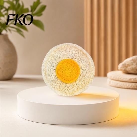 Resistant Cat Toy Natural Loofah Toy, Teeth Cleaning Chew for Cats And Hunting Play Kittens, Bite Fish Egg Shapes with Cotton Rope