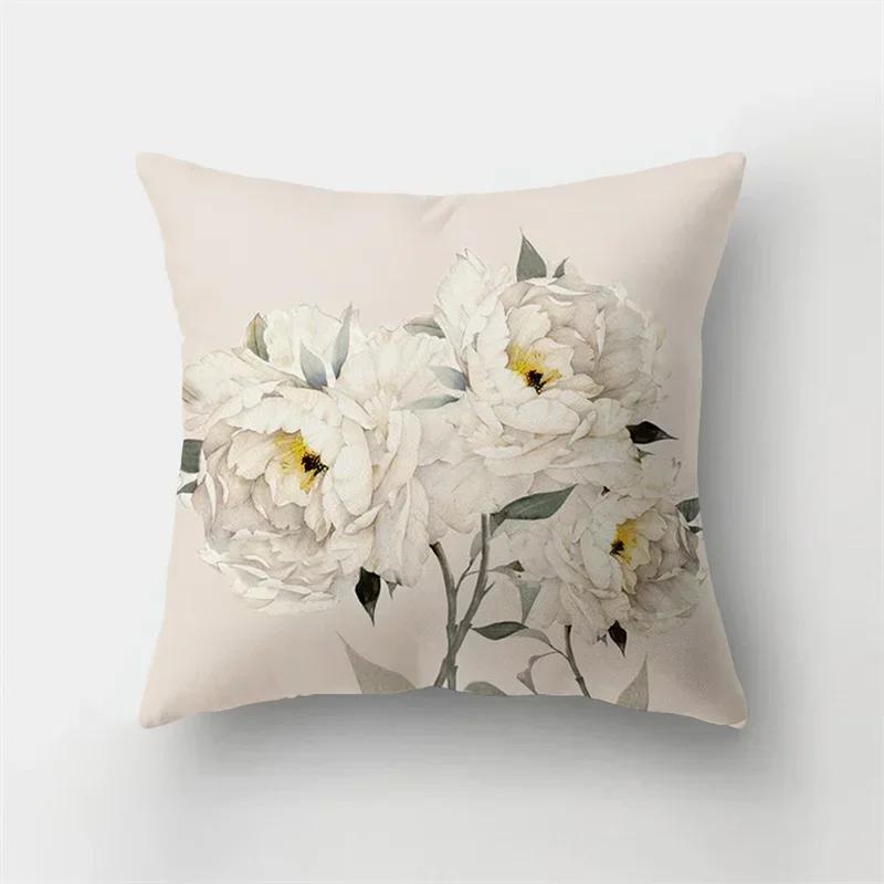 Bank Huisdecoratie Dieren Kussensloop Natuurlijke Bladeren Bloemenlandschap Kussenhoes Kort Pluche
