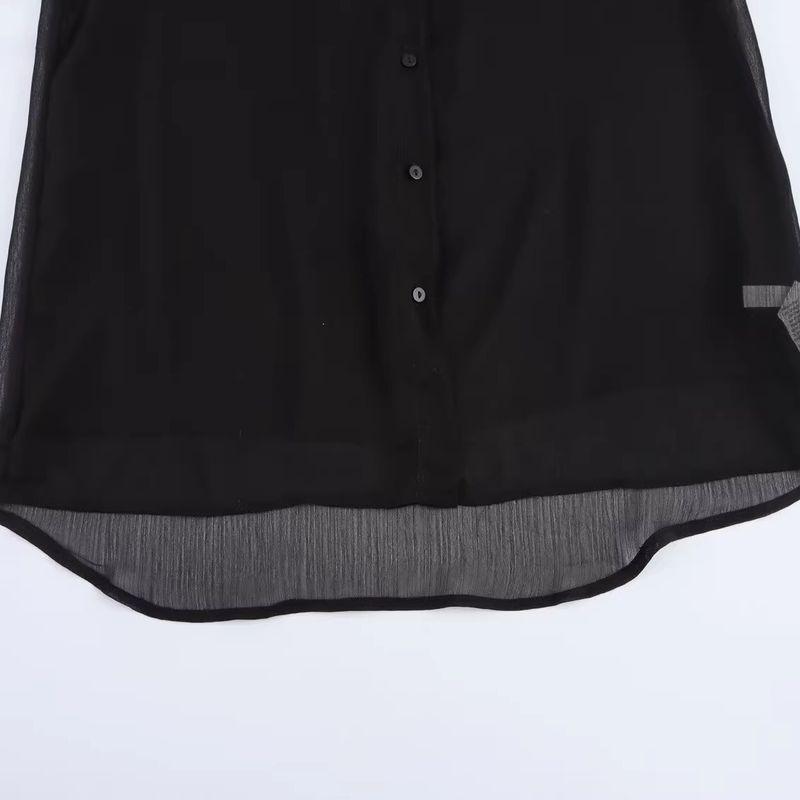 Jnleaog Autumn New Women's Clothing Fashion Style French Style Fashionable All-Match Fake Two-Piece Chiffon Casual Shirt