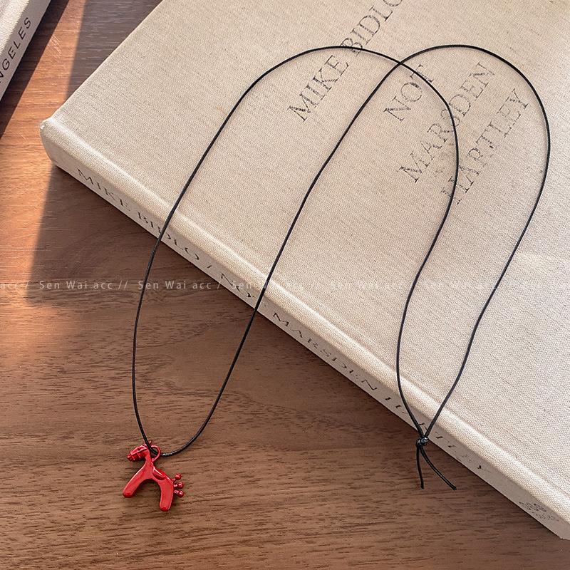 New Chinese style natal year pony pendant necklace temperament daily versatile sweater chain necklace
