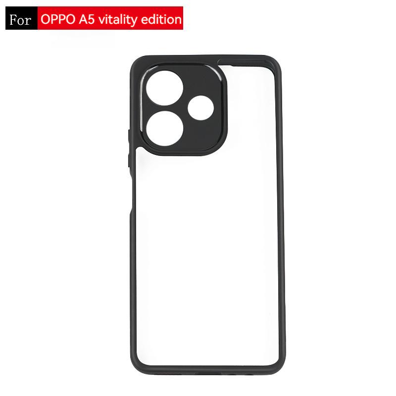 

For Oppo A5 Vitality Edition 5G Case For Oppo A5 Anti-Shockproof TPU transparent black frame Case For Oppo A5 Vitality Edition Oppo A5 Energy чёрный