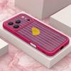 Stripe Heart Pattern Case For iPhone 18 Pro Max Shockproof Bumper Soft Silicone Cover For iPhone 17 16 15 14 13 Pro Max 17E