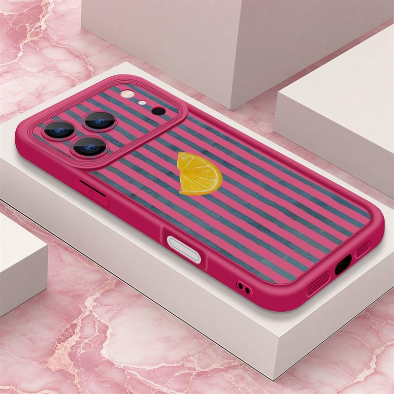 Stripe Heart Pattern Case For iPhone 18 Pro Max Shockproof Bumper Soft Silicone Cover For iPhone 17 16 15 14 13 Pro Max 17E