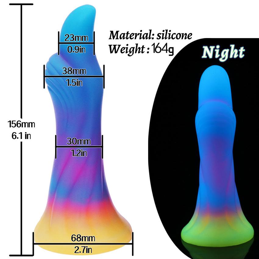 Realistic Night Glowing Anal Plug Luminous Monster Dragon Dildo for Women Men Butt Plug Sexy Dog Shape Sex Toy for Couples