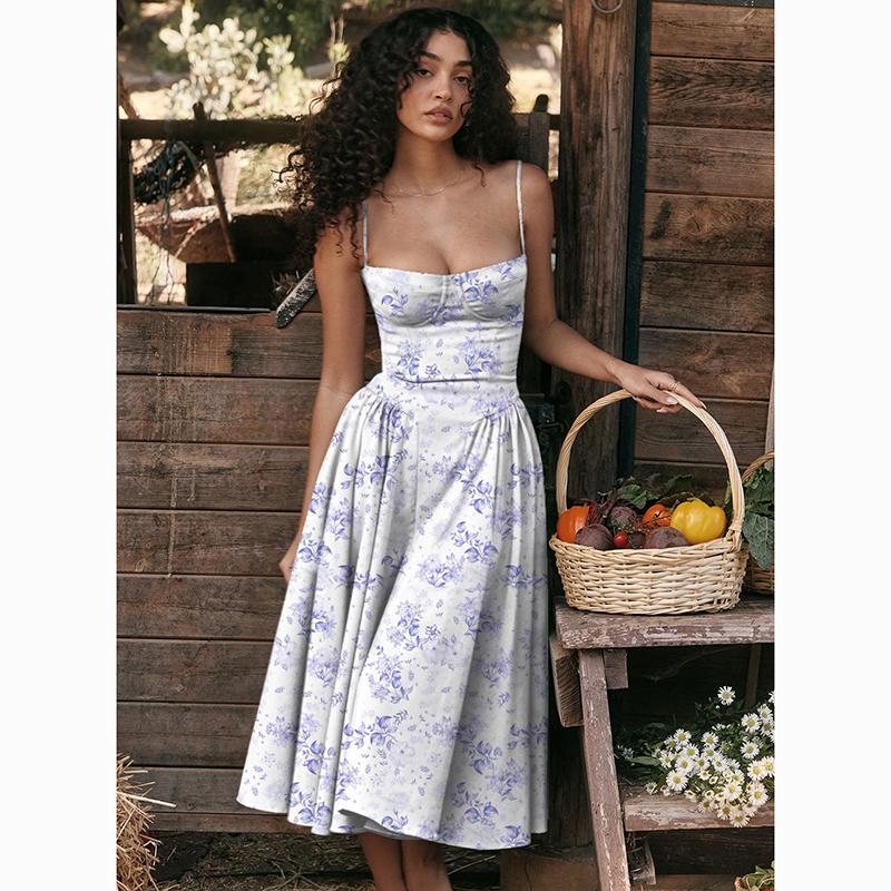 

Нове літнє ретро, ​​довга сукня великого розміру, без рукавів, без спини, елегантна вечірня сукня, жіноча мода, однотонні повсякденні сукні з високою талією, жіночі 24400 XL