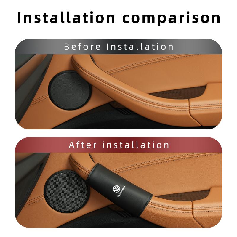 Cup Holders Car Door Inner Handle Protective Cover Leather Protector Case For Volkswagen VW Passat Golf Tiguan Polo Scirocco Jet