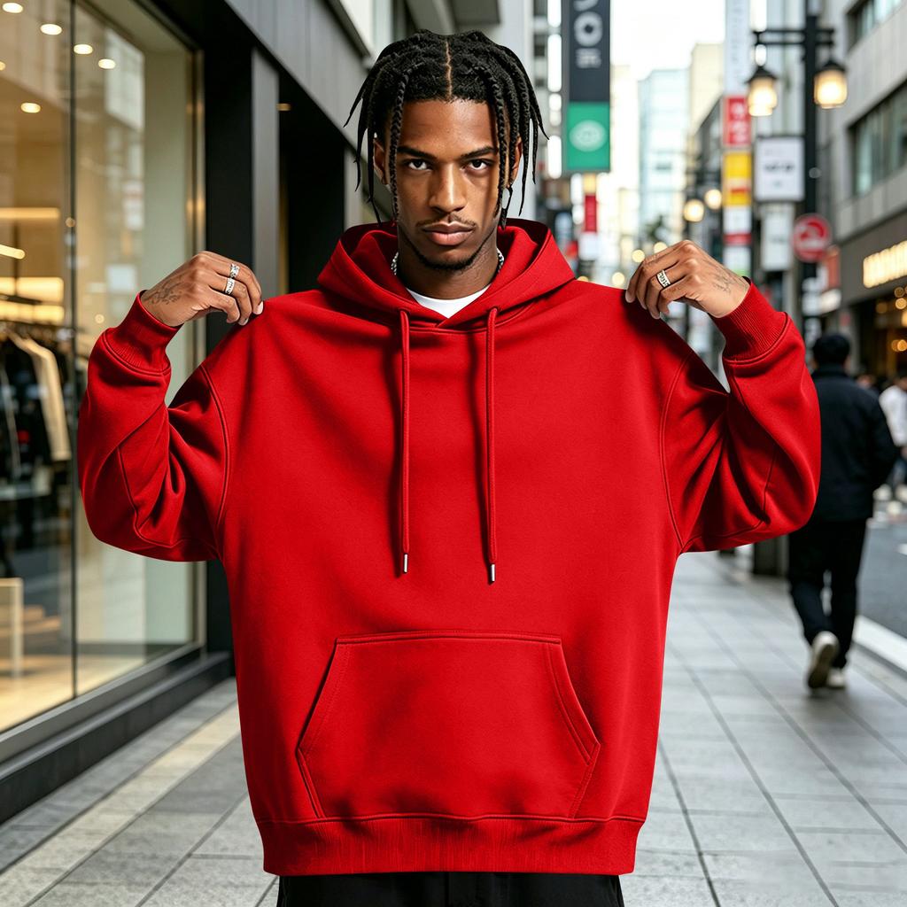 Men's Vintage Hoodie Loose Fit for Fall and Winter
