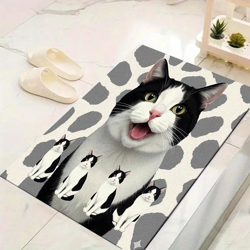 Cow Cat Siamese Carpet Rug for Living Room Bedroom Home Sofa Decoration,Kids play Non-slip Floor Mat