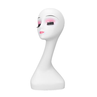 Testa Manichino Femminile 50cm Stabilità Bella Affascinante Esposizione Facile Uso Con Trucco Testa Manichino