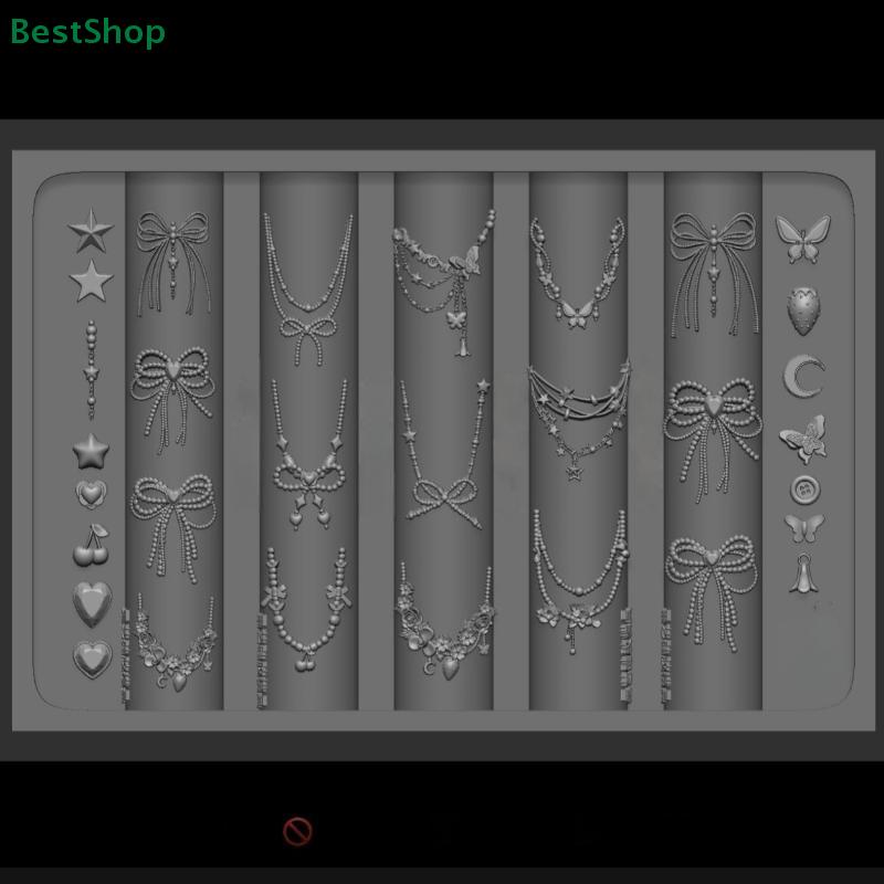 Silikonowy Formularz do Paznokci 3D Kwiat Kokarda Gwiazda Łańcuch Szablony do Paznokci DIY Dekoracja Nail Art Manicure Narzędzia do Projektowania