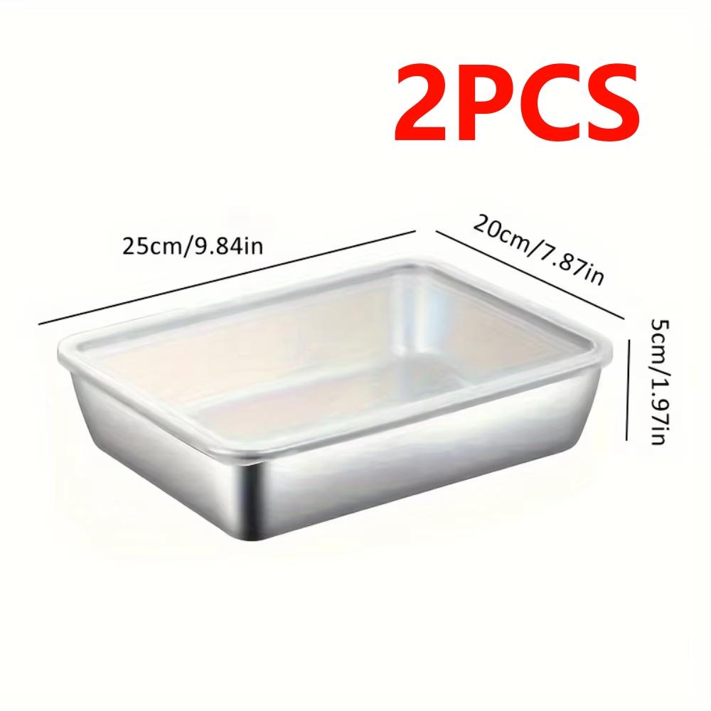 

Stainless Steel Multi-Use Storage Containers with Lids, Baking Pan, Non-Stick Tray, Halogen Oven Accessories for Cooking