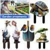 Acryl Tier Gartenspieß Entenfigur für Garten und Hausdekoration Flach 2D Außenornament für Rasen Weg Terrasse