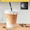 Disposable Coffee Cup INS Style Transparent Thickened Milk Tea Cup with Lids Suitable for Smoothies Cold Drinks Party Supplies