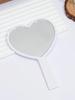 Heart Shaped Travel Hand-Held Mirror, Heart Shaped Makeup Hand Mirror with Handle, Portable Travel Mirror, Suitable for Gifts on Valentine's Day