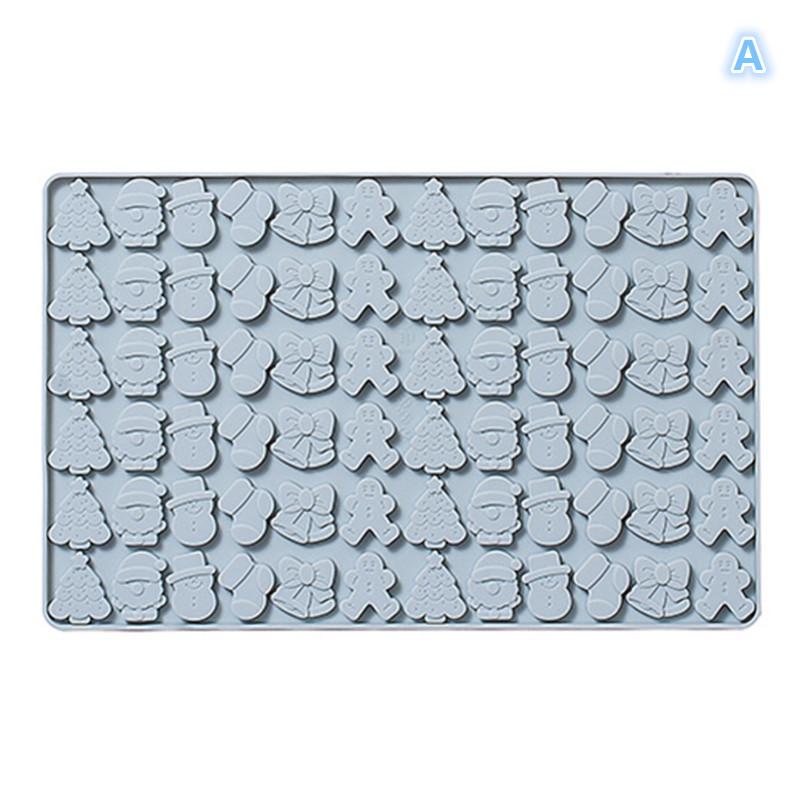 1pcs Christmas Silicone Chocolate Molds Candy Baking Moulds Handmade Sock Snowman Xmas Tree Gingerbread Man Santa Claus Mold