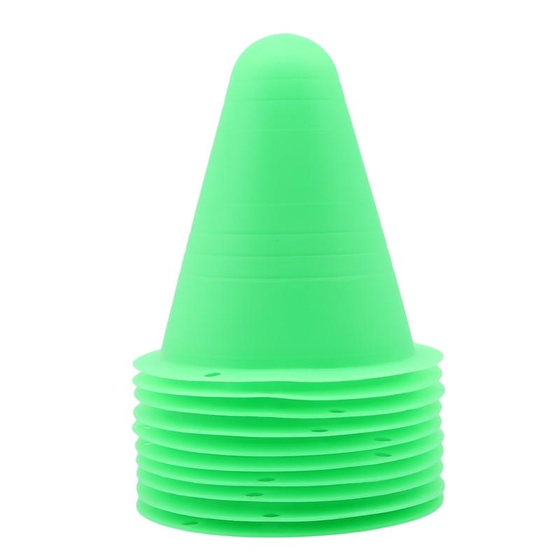 10pcs Portable Marking Training Road Cone Roller Skating Piles Multifunctional Skates Roadblocks Soccer Training Obstacles Props