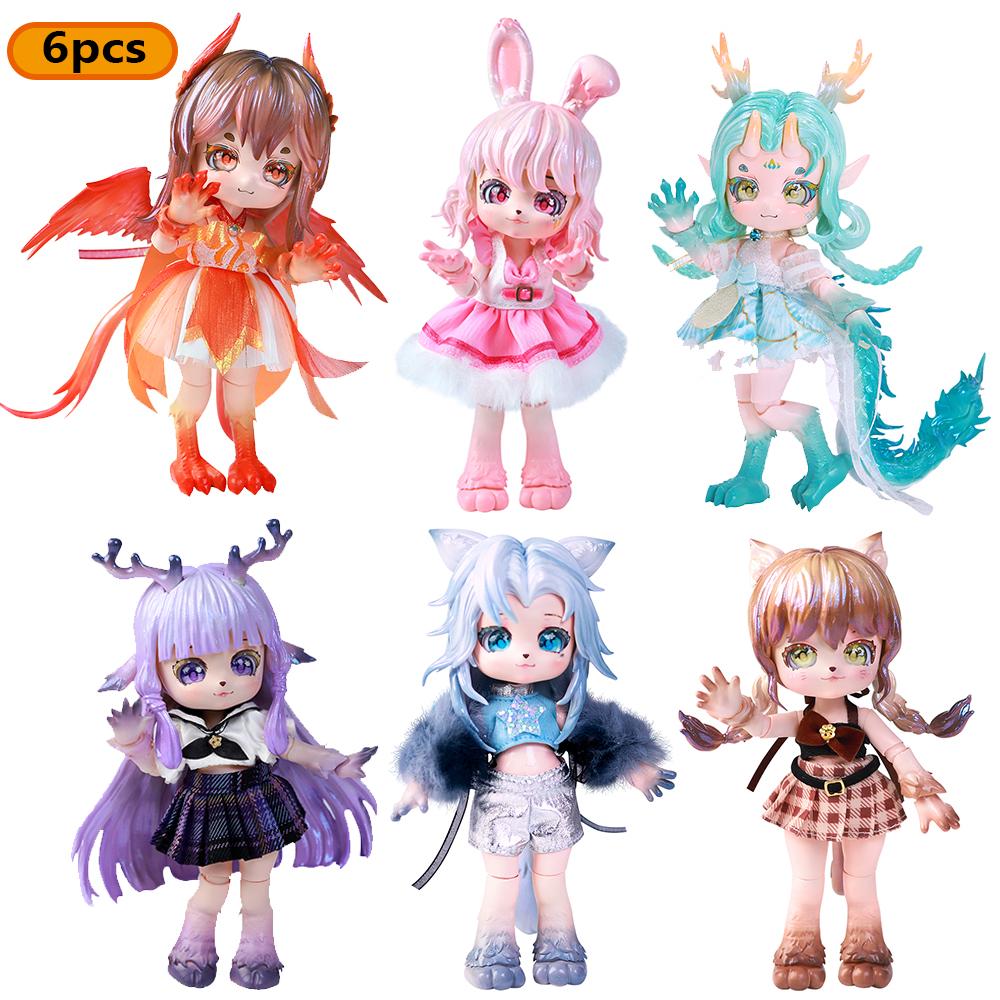 DBS  MAYTREE 14cm Ancient Beast Doll OB11 Doll BJD Collectible Animal Style Kawaii Toy Birthday Gift Series