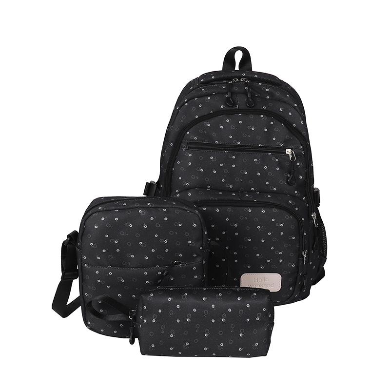Schoolbag1011 New Trend Versatile Fashion Commuter Student Class Backpack High Value Niche Polka Dot Multi-layer Bag