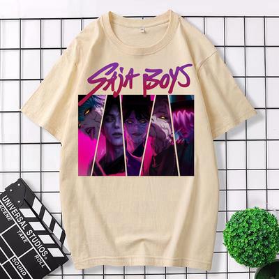 Saja Boys Boyband T-Shirt Kpop Dämonenjäger Inspiriertes Film-T-Shirt Herren Damen Kleidung Baumwolle Kurzarm-T-Shirt