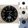 Black Wooden Wall Clock With Analog And Digital Time For Living Room And Office Use
