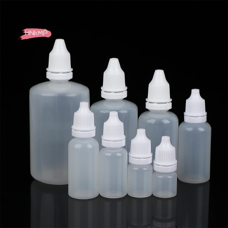 5Pcs Empty Plastic Dropper Bottles 3/5/10/15/20/30/50/100ml Squeezable Refillable for Paint Beauty Oil Ink Cosmetics Storage