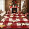 Red Christmas Living Room Home Decoration Carpets Antiskid Washable Bedroom Gift Area Rug Soft Plush Parlor Xmas Tree Luxury Mat