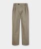 BIRBANTE Garment-Washed Twill Double-Pleat Chino Pants - Beige