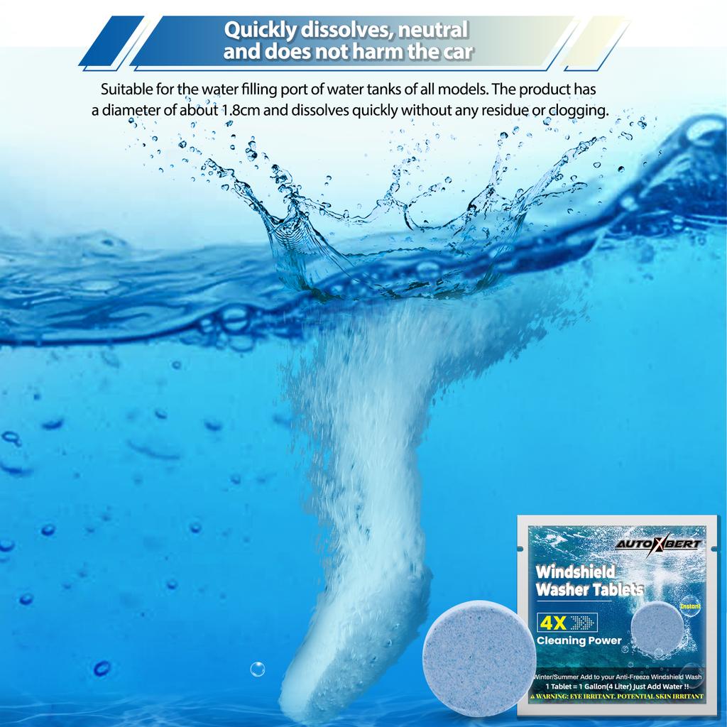 10PCS (1PC=4L) Car Window Windshield Wiper Glass Washer Auto Solid Cleaning Tablets Car Windscreen Glass Cleaner Car Accessories