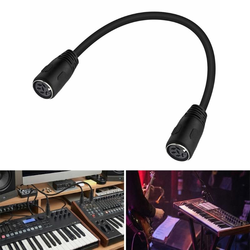 DIN 6Pin Female to Female Sound Video Cable for Sound Microphone Guitar Digital Instrument Equipment Testing Application