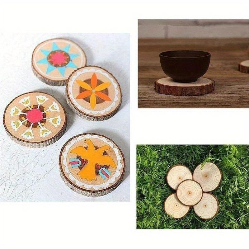 12/17/20/22/25pcs Round Wood Slices Sets for Weddings Family Party Natural Wood Slices for Christmas Various Seasons Festivals