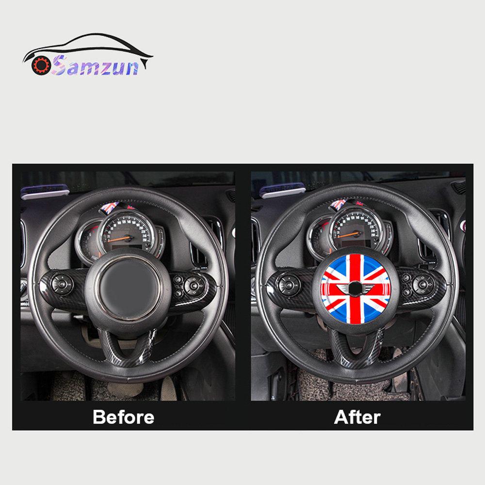 Für MINI Cooper F55 F56 F57 Countryman F60 F54 Auto Lenkrad Mitte Abdeckung Panel Styling Aufkleber Auto Innen