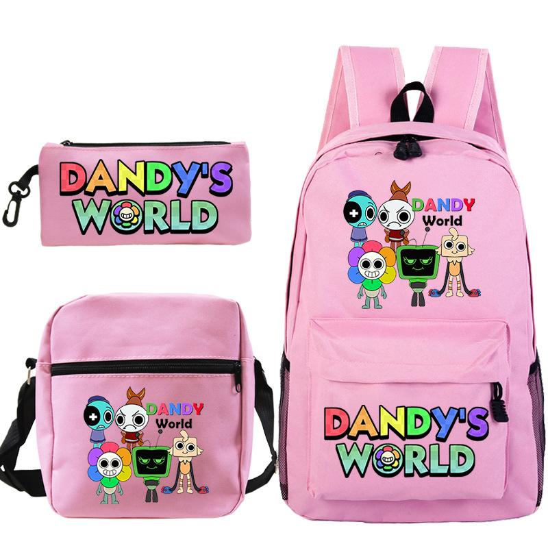 Dandy's world hot-selling children's backpack set, primary and secondary school bag, shoulder bag, casual pencil bag.