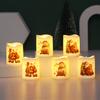 Christmas Led Candles Battery Operated Santa Claus Candles 6Pcs Christmas Candles Desktop Ornaments For Holiday Home Decor