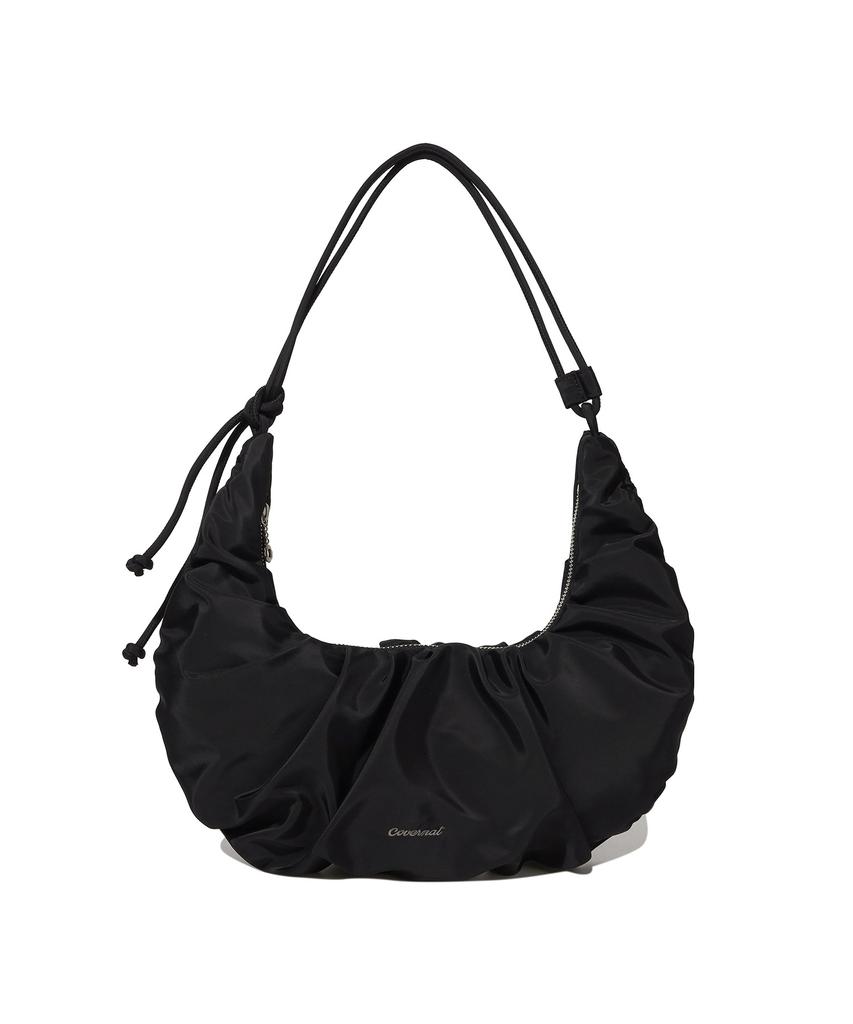 Covernat Woman Clover Heart String Hobo Bag Black
