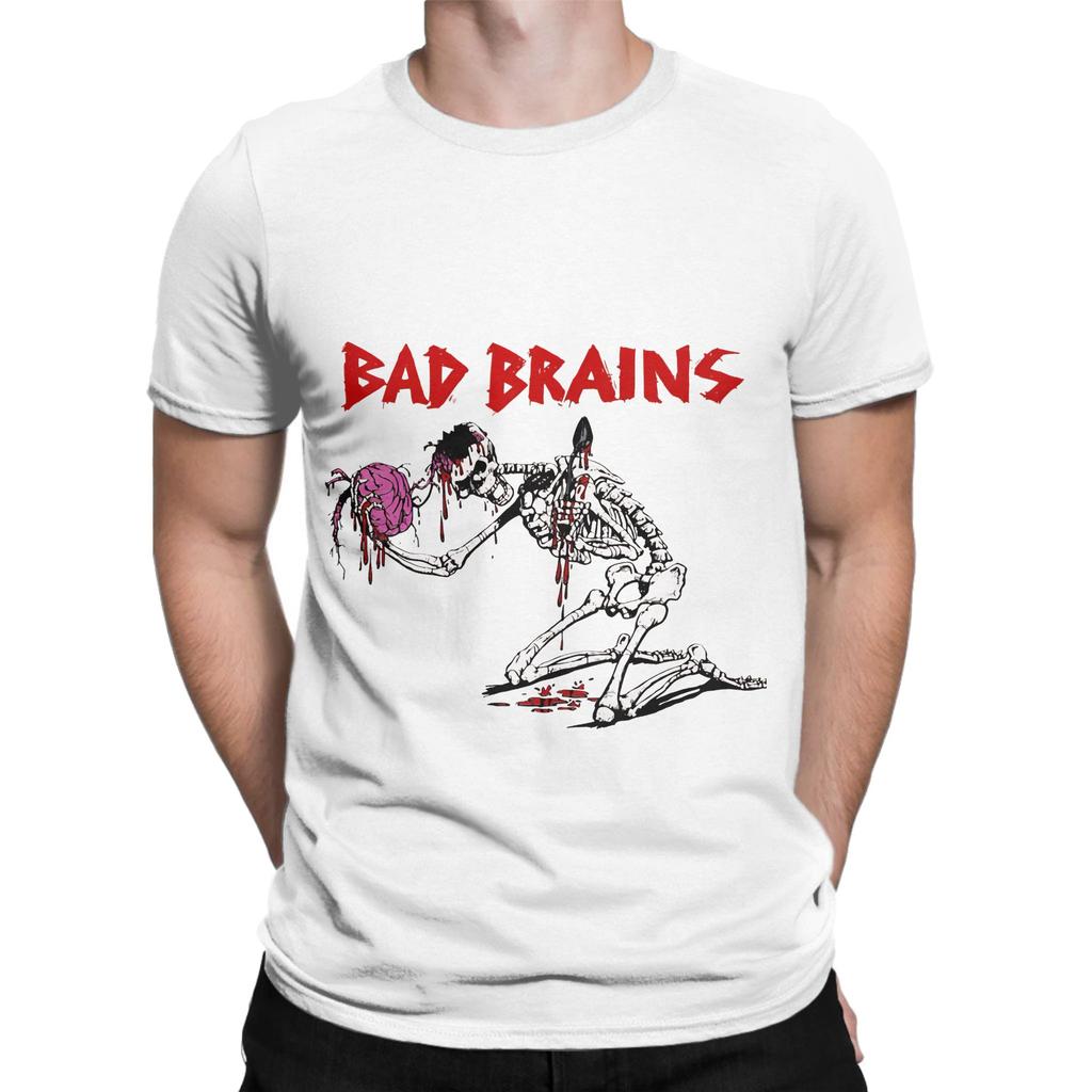 Bad Brains Punk skull Novelty 100 Cotton TShirt Bad Brains Tees Tops For Unisex