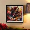 New Arrival 5D DIY Full Circle Diamond Painting "Castle Garden" Embroidery Cross Stitch Home Decor Gift