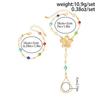 Salircon Bohemia Colorful Crystal Long Y-Shaped Necklace Metal Flower Bracelet Collarbone Chain Summer Party Jewelry Set New