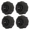 4PCS RC Tire Wheel Plastic Hub Rubber Black Strong Grip Pattern Shock Absorb RC Car Part for WLTOYS