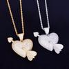 European and American Diamond Inlaid Love Pendant Necklace with One Arrow Piercing The Heart Environmentally Friendly Cupid Arrow