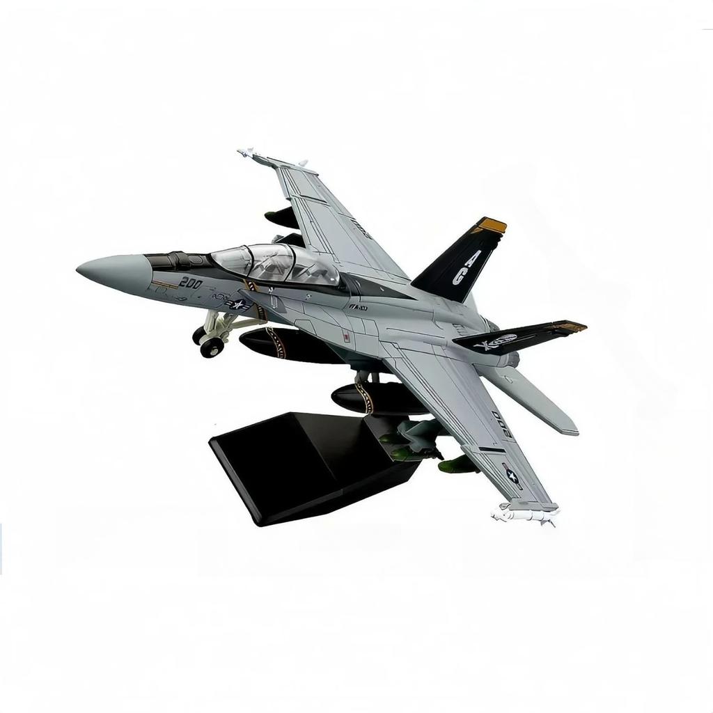 Maßstab 1/72 Flugzeugmodell F/A-18F Super Hornet VFA-2 Jagdflugzeug Spielzeugflugzeug Kinderspielzeug für Jungen ABS-Kunststoffmodell Geschenk