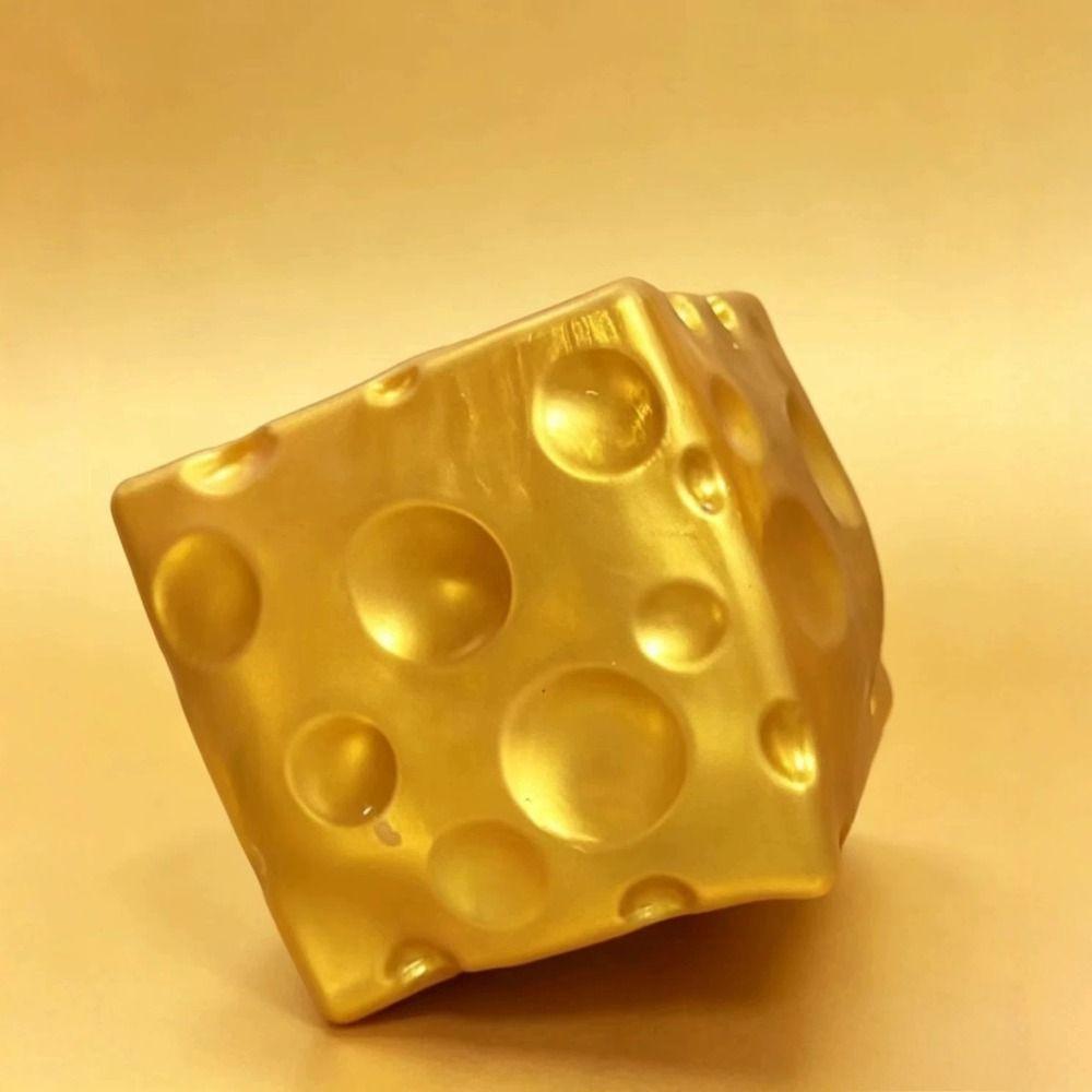 Super Soft Cheese Squeezed Cube Realistic Cheese Stress Ball  Office Desk Toy