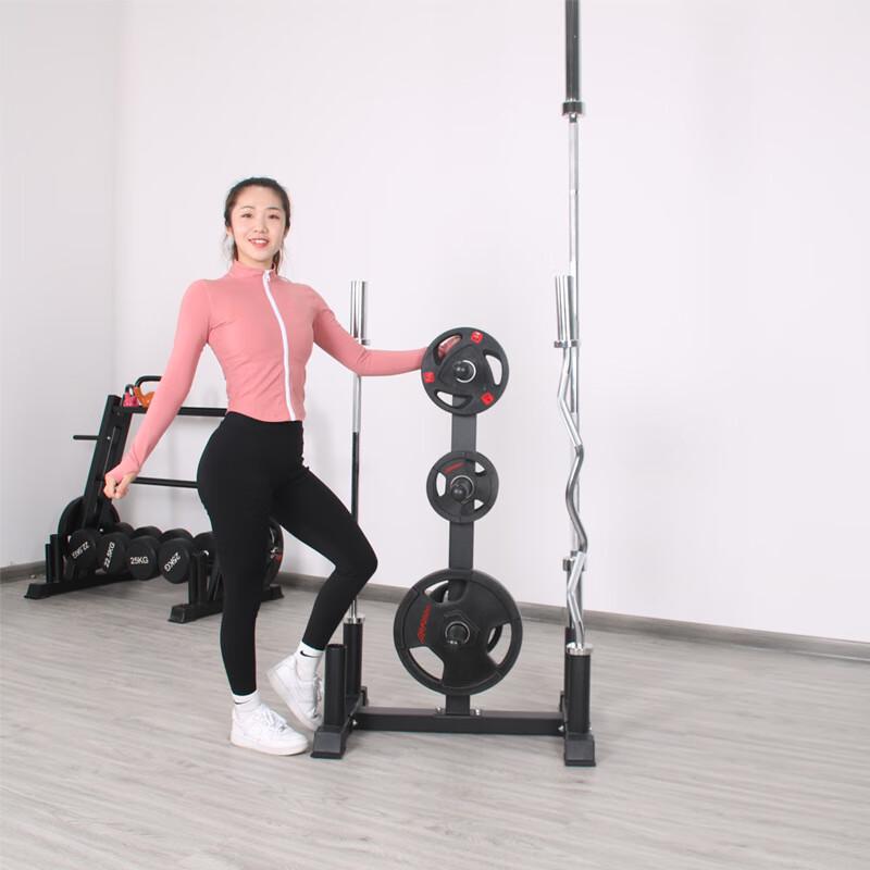 WEZHO Multifunctional Barbell Plate & Bar Storage Rack