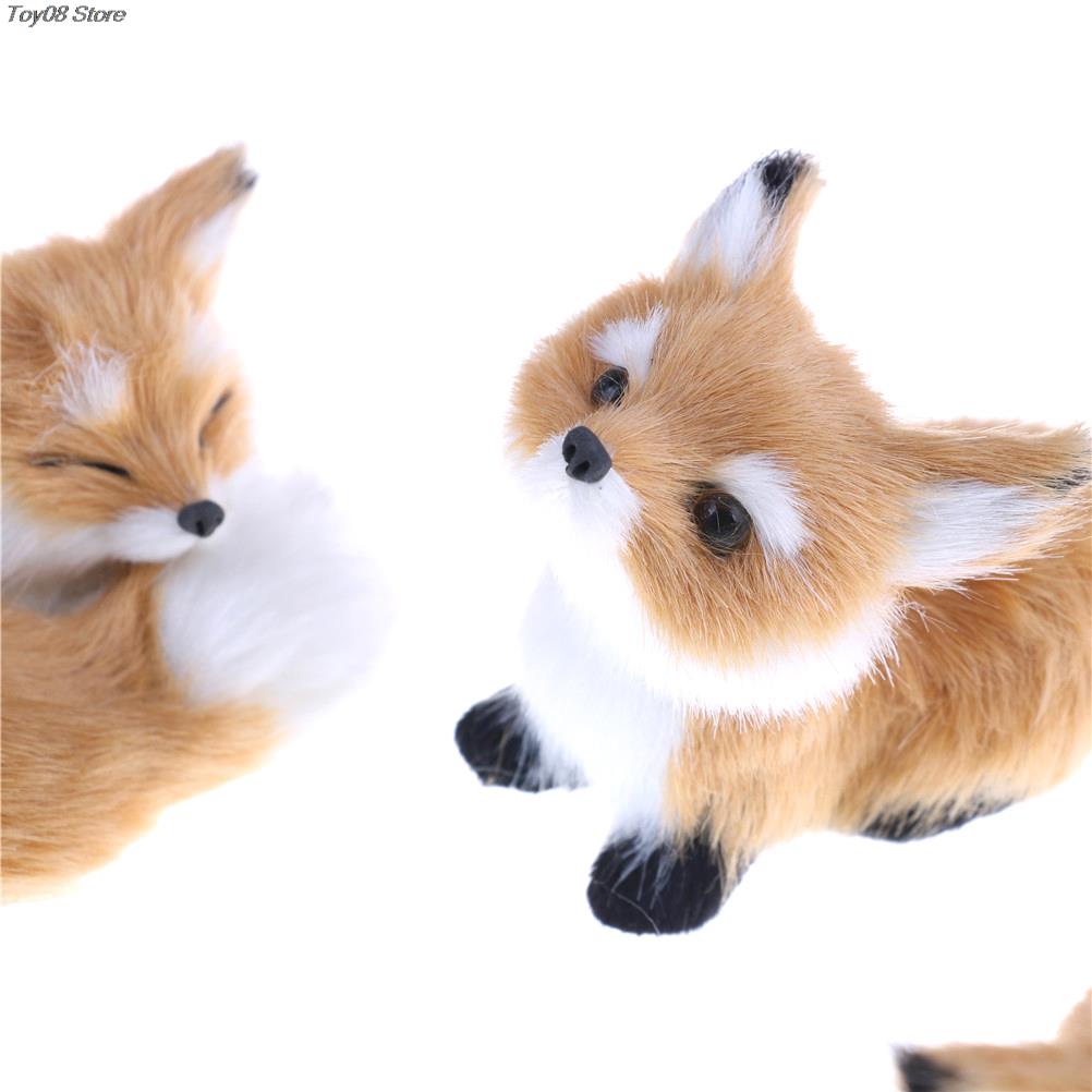 Simulation Braunfuchs Spielzeug Fell Hocksender Fuchs Modell Heimdekoration Tierwelt Mit Statischen Actionfiguren Spielzeug Geschenk Für Kinder