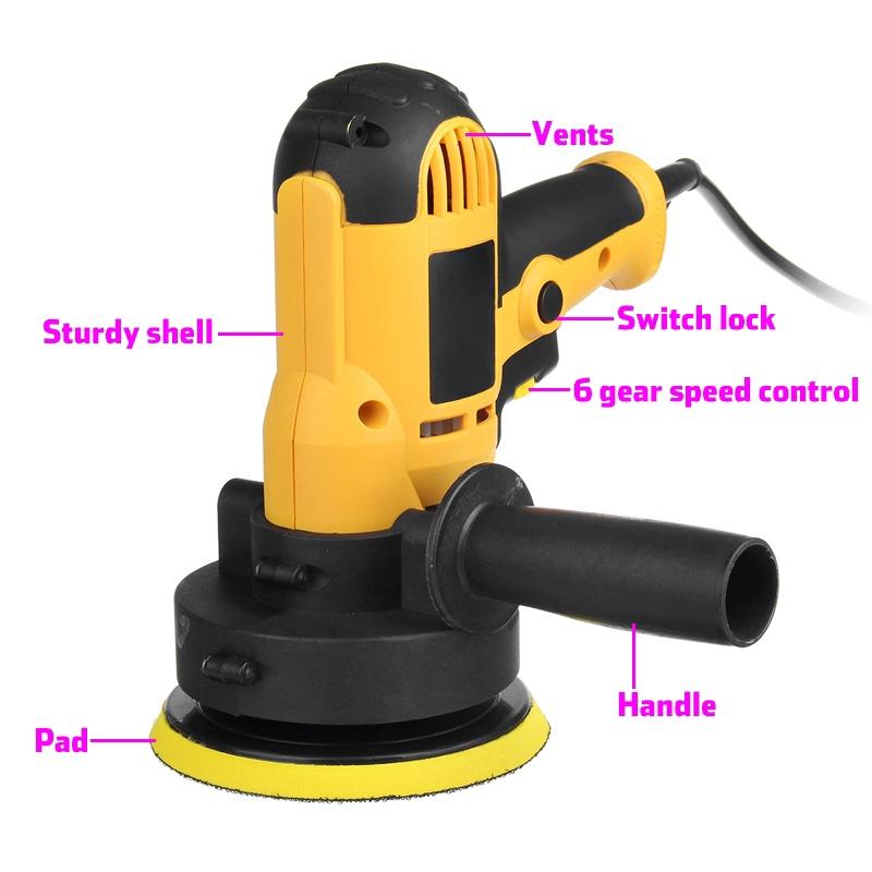 3700rpm 6 Speed Auto Electric Car Polisher Waxing Machine Polish Adjustable Sanding Waxing Tool Car New