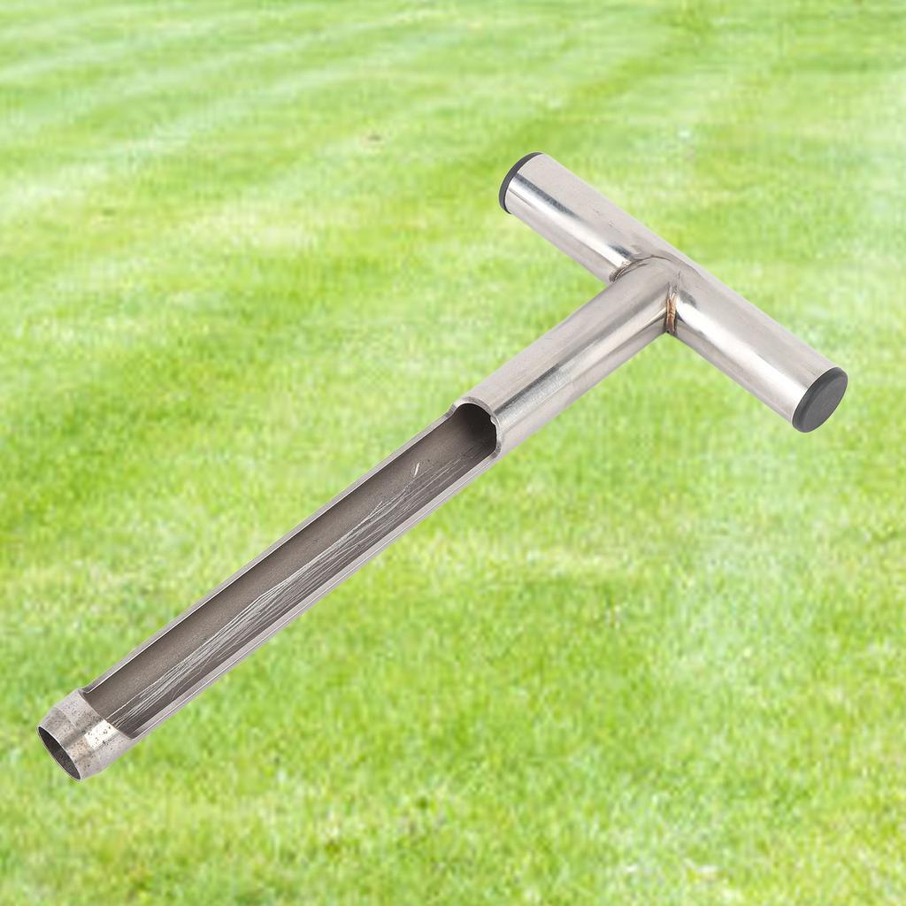 Soil Sampler Probe with T Handle Stainless Steel Soil Probe Rod Soil Test Set with 2 Sample Bags for Plant Care Garden Farm